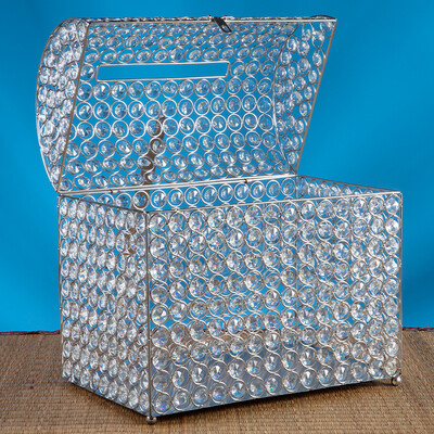 crystal money chest gift boxes at Party Razzle Baltimore. Elegant card and cash holder for weddings, birthdays, baby sho