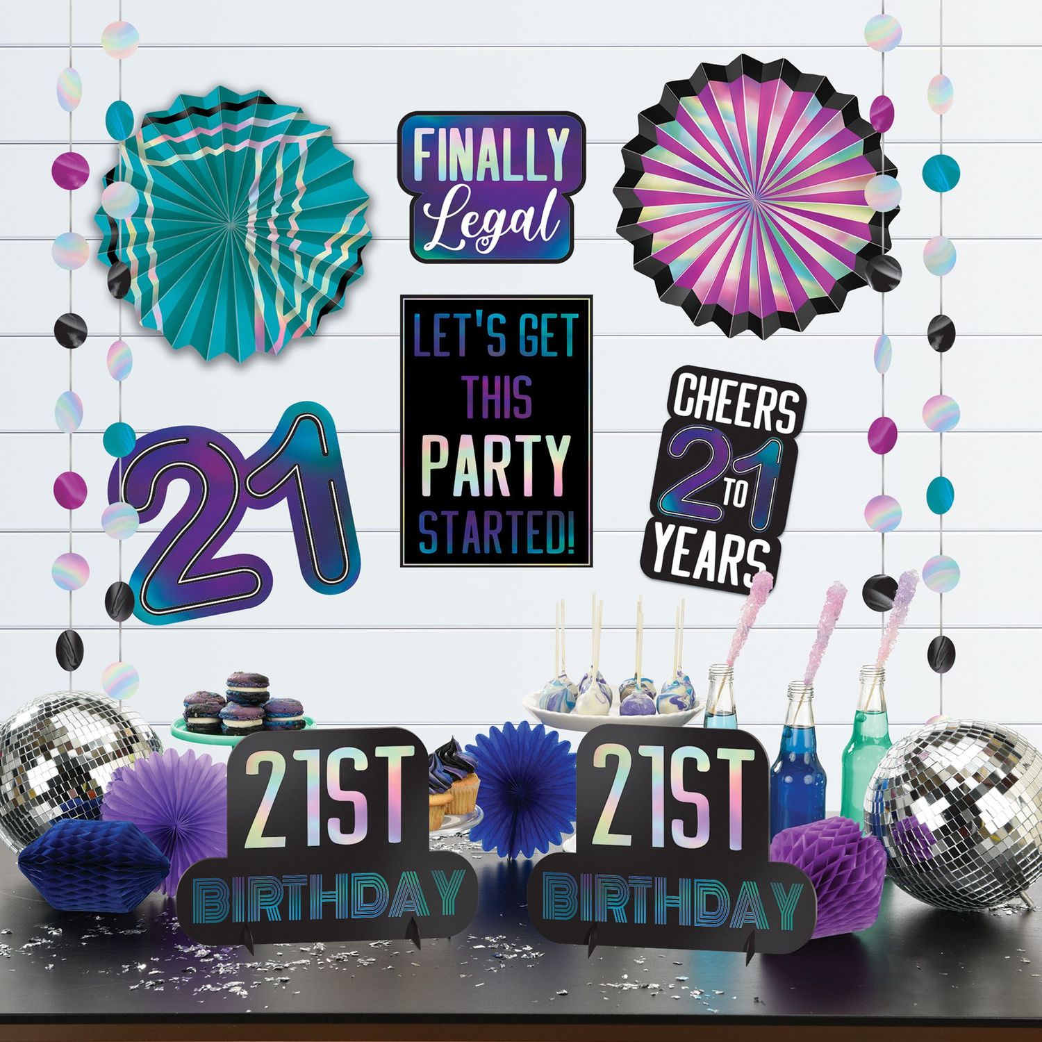 Finally 21 Birthday Room Decorating Kit, 12pc