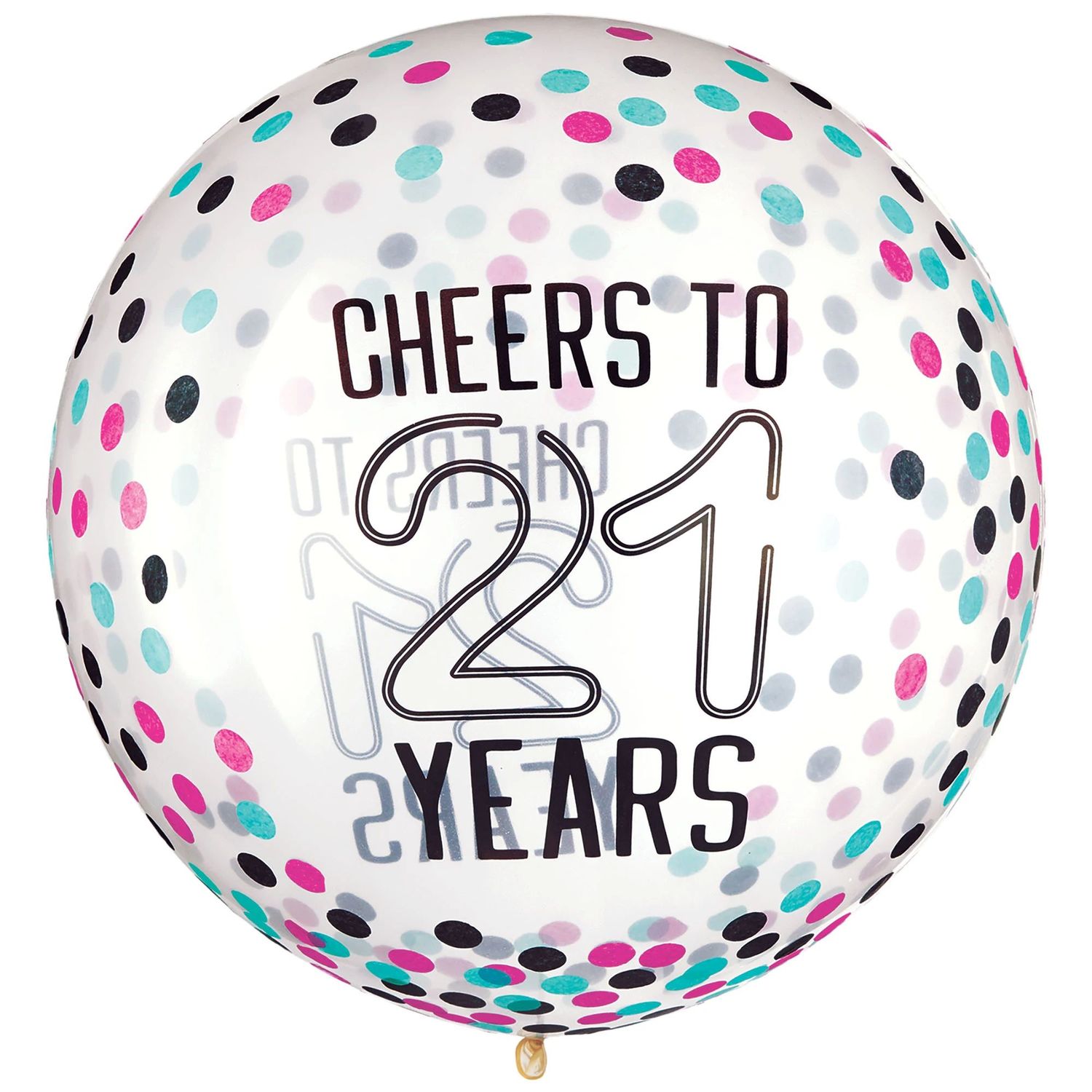 Finally 21 Birthday Confetti Balloon, 24in