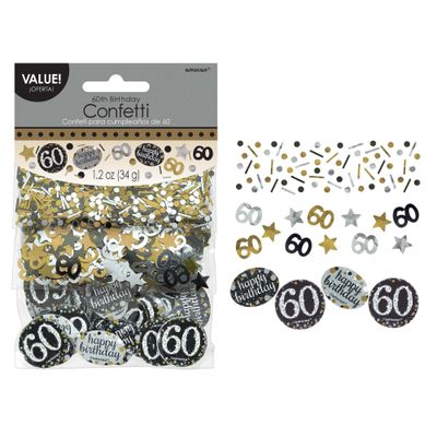 60th Birthday Confetti - Sparkling Celebration