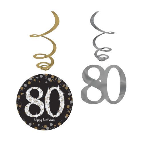 Sparkling Celebration 80 Value Pack Foil Swirl Decorations 12ct