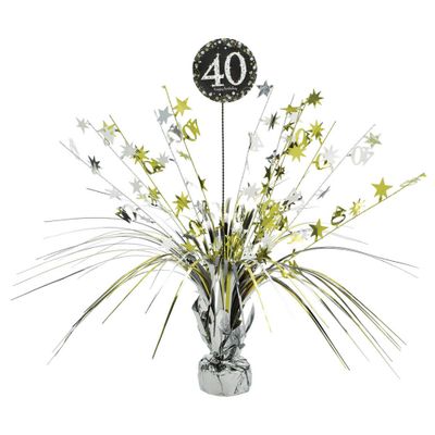 40th Birthday Spray Centerpiece - Sparkling Celebration