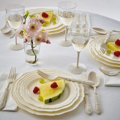 Country Style Ivory Premium  Plates  20ct