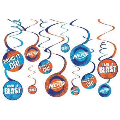 NERF Spiral Decorations 12CT
