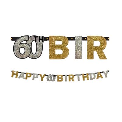 Prismatic 60th Birthday Banner - Sparkling Celebration