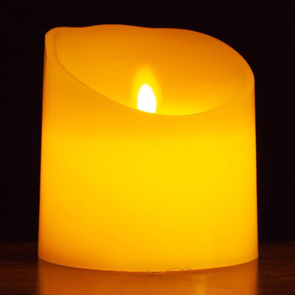 LED WAX SWINGING CANDLE, 1 PC/BOX-IVORY, SIZE &amp; VARIETY: 4" X 4"