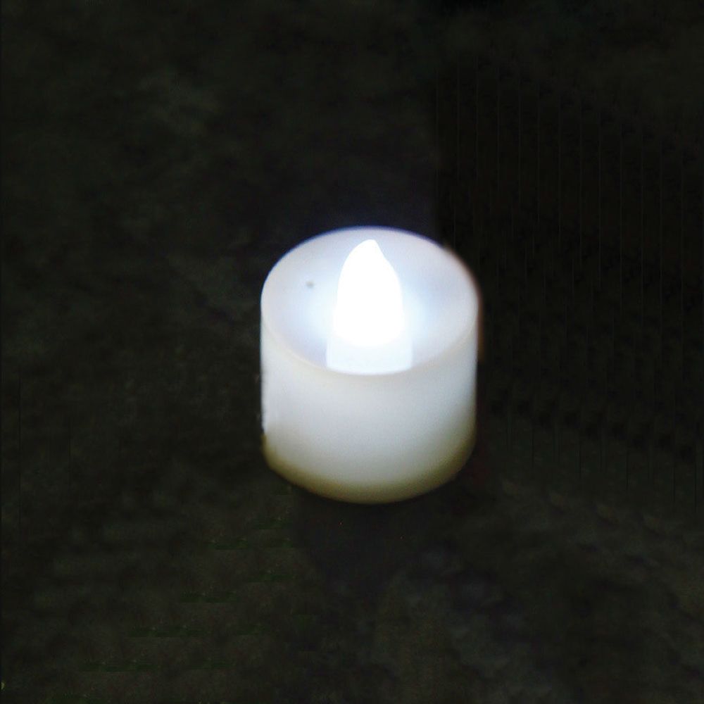 LED TEA LIGHT, 1.5"D x 01.25"H, 1 DOZ/PACK WHITE