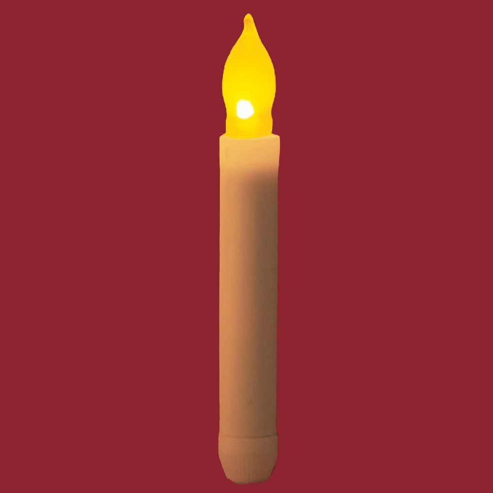 6.5" LED FLICKERING TAPER CANDLE, 12 PCS/PACK