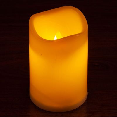 LED FLICKERING PLASTIC  CANDLE, 1 PC/BOX - IVORY