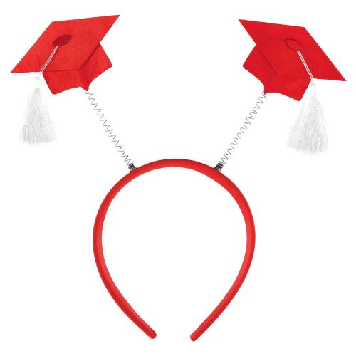 Red Graduation Cap Head Bopper
