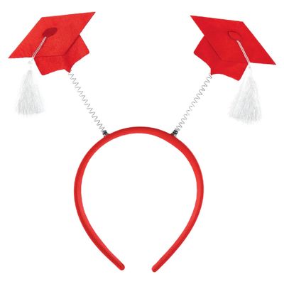 Red Graduation Cap Head Bopper