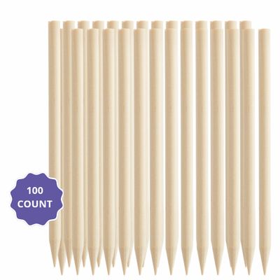 Compostable 5" Extra-Thick Round Wooden Skewer - 100/Bag