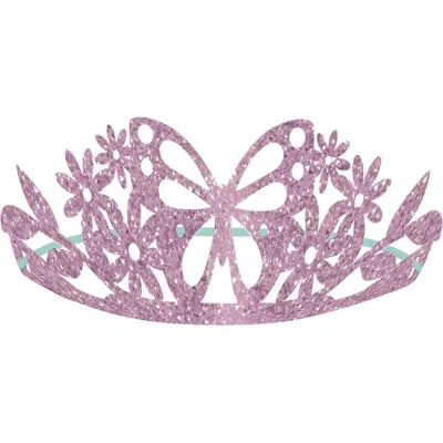 Glitter Flutter Tiaras 8ct