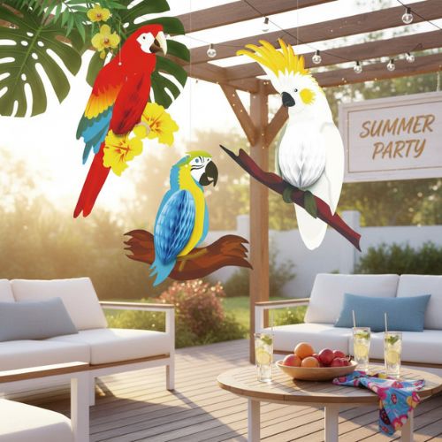 3pcs honeycomb parrot 9.8"(2pcs),11.8" (1pc)