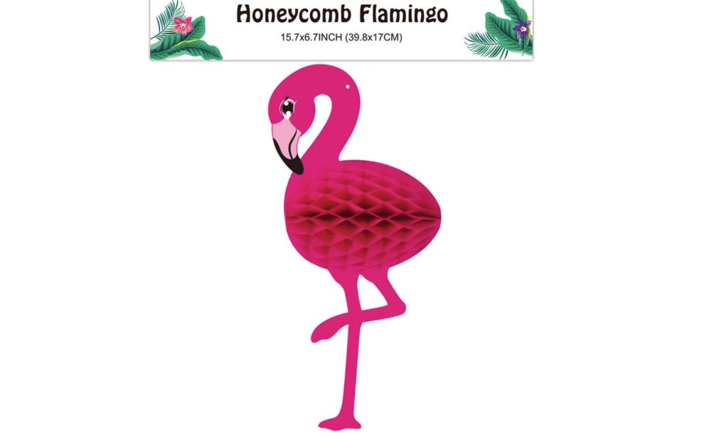 Honeycomb flamingo 15.7x 6.7"