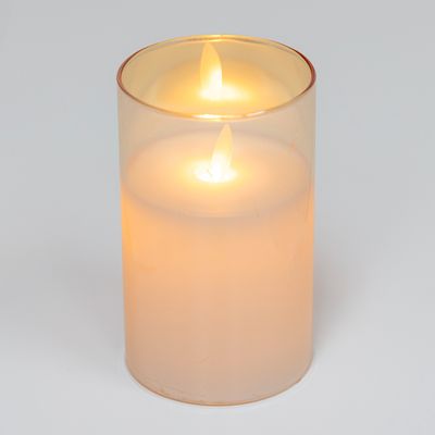 AMBER LED GLASS CANDLES