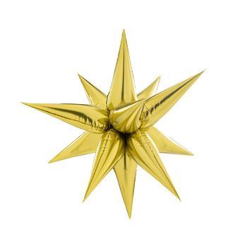 Starburst Large 40" (MULTI-BALLOON)(PKG), Color: Gold