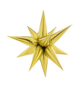 Starburst Large 40" (MULTI-BALLOON)(PKG), Color: Gold