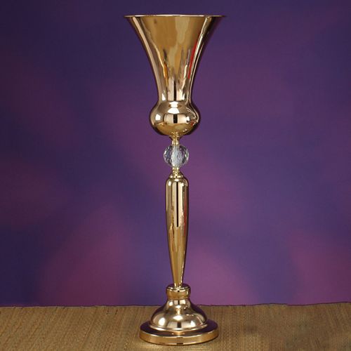 METAL CENTERPIECE STAND, 1 PC/BOX, Color: Gold, Size: 30.5"H  x 10"W