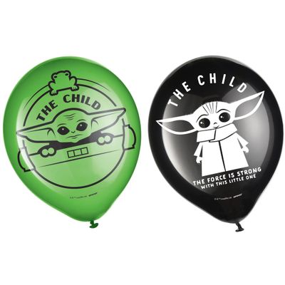 6ct, 12in, The Child Balloons - The Mandalorian