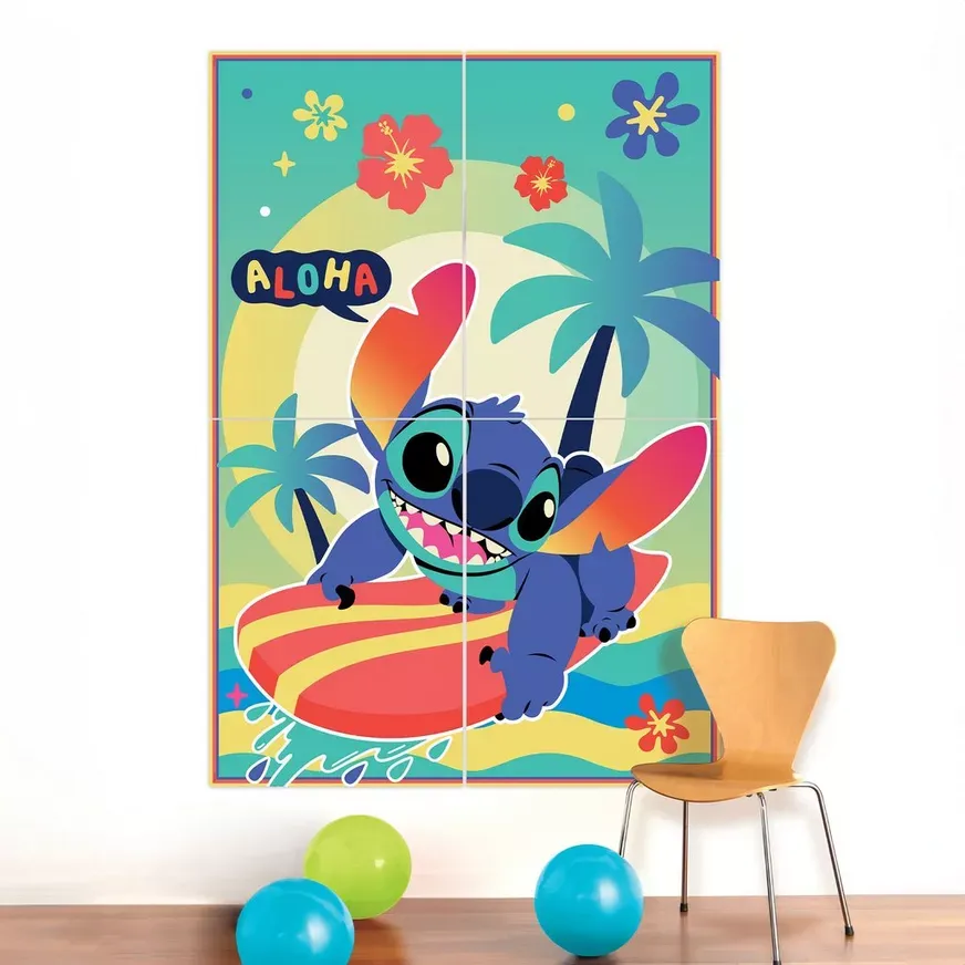 Stitch Aloha Plastic &amp; Cardstock Photo Booth Kit, 4.9ft x 5.4ft - Disney Lilo &amp; Stitch