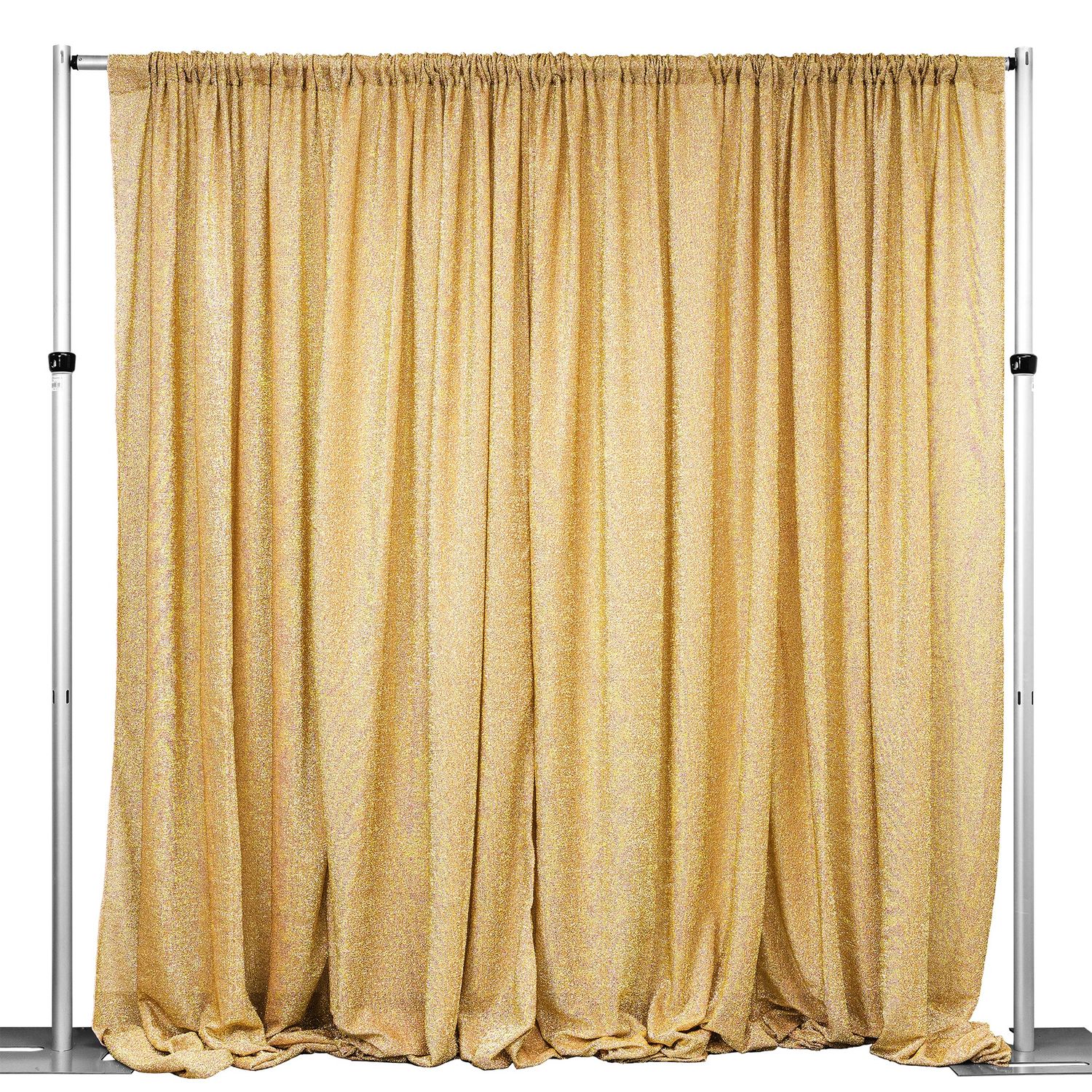 Metallic Spandex Backdrop  SIZE: 20ft x 10ft, Color: gold