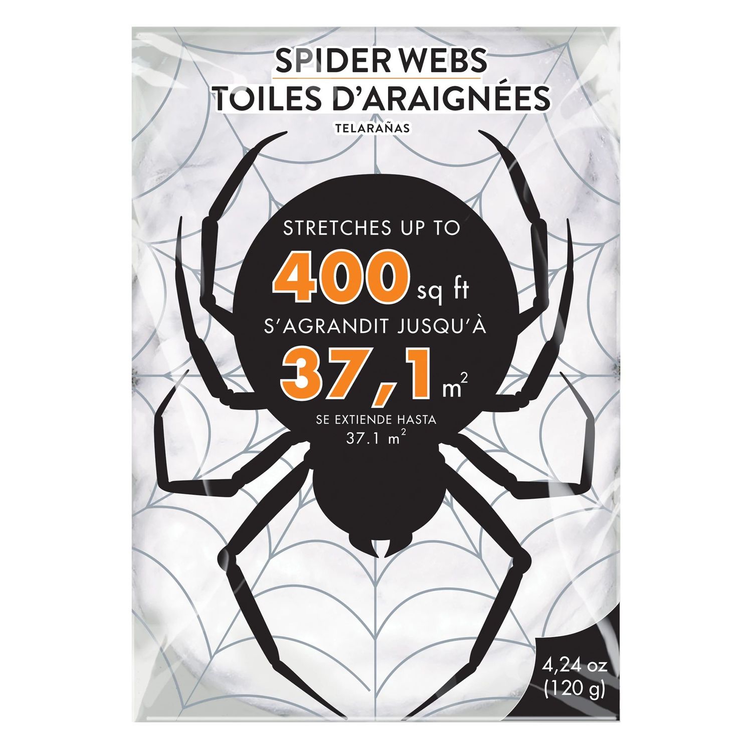 White Stretch Spider Web, 400 sq ft