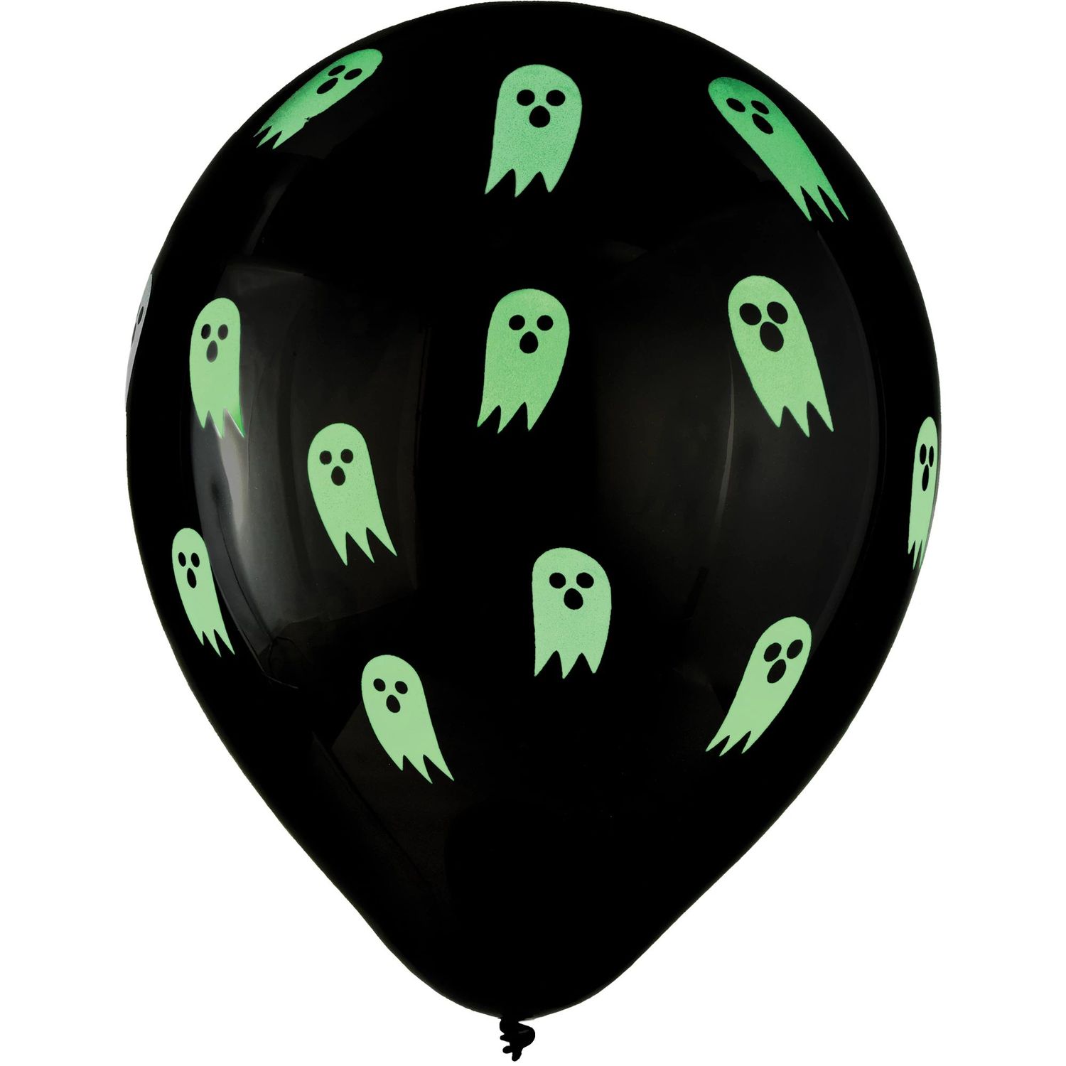 15ct, 12in, Glow-in-the-Dark Ghost Latex Balloons(Un-inflated)