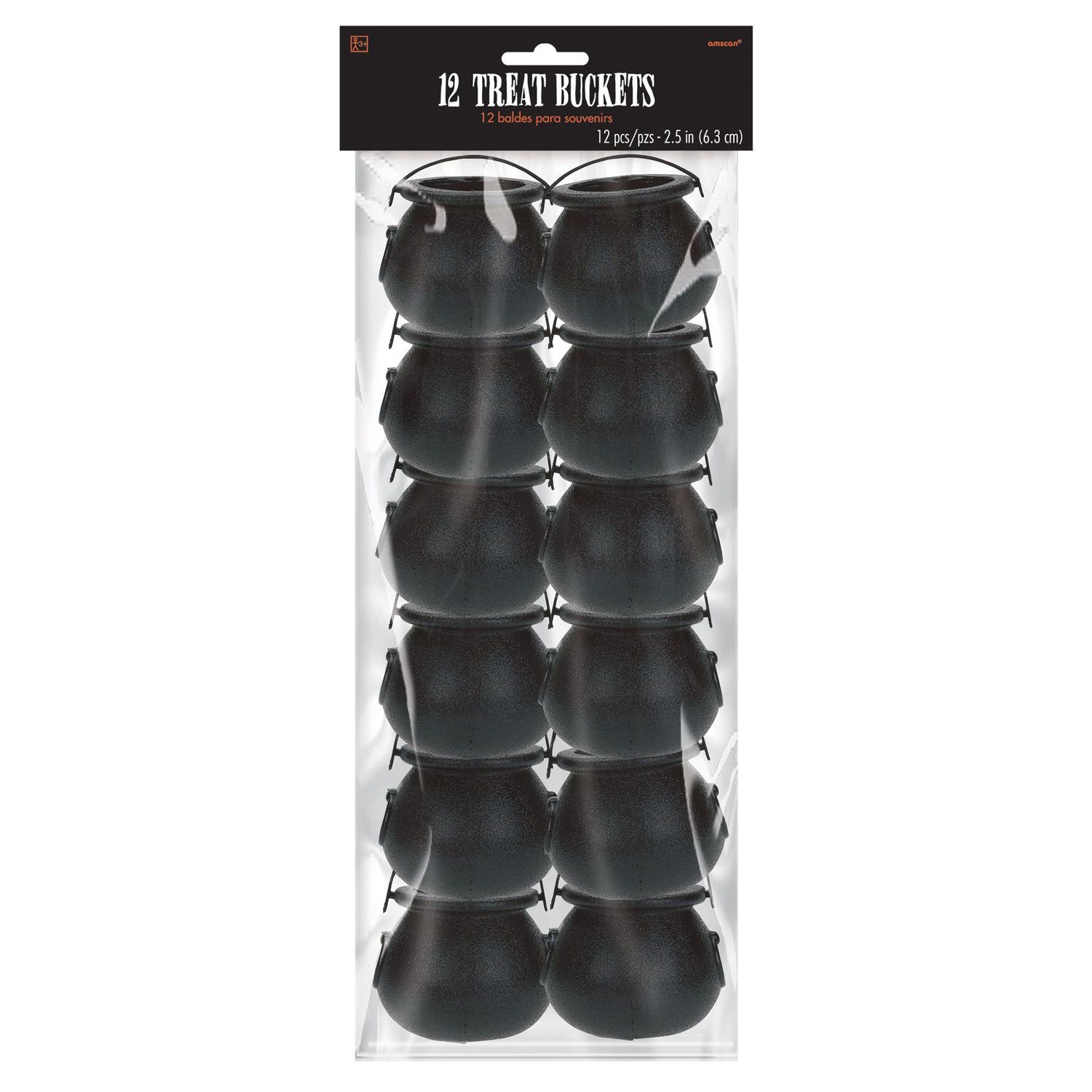 Mini Black Candy Cauldrons, 12ct
