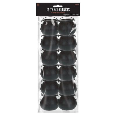 Mini Black Candy Cauldrons, 12ct