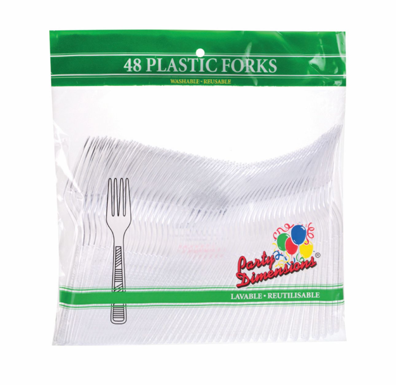 Plastic Forks 48 ct, Color: Clear