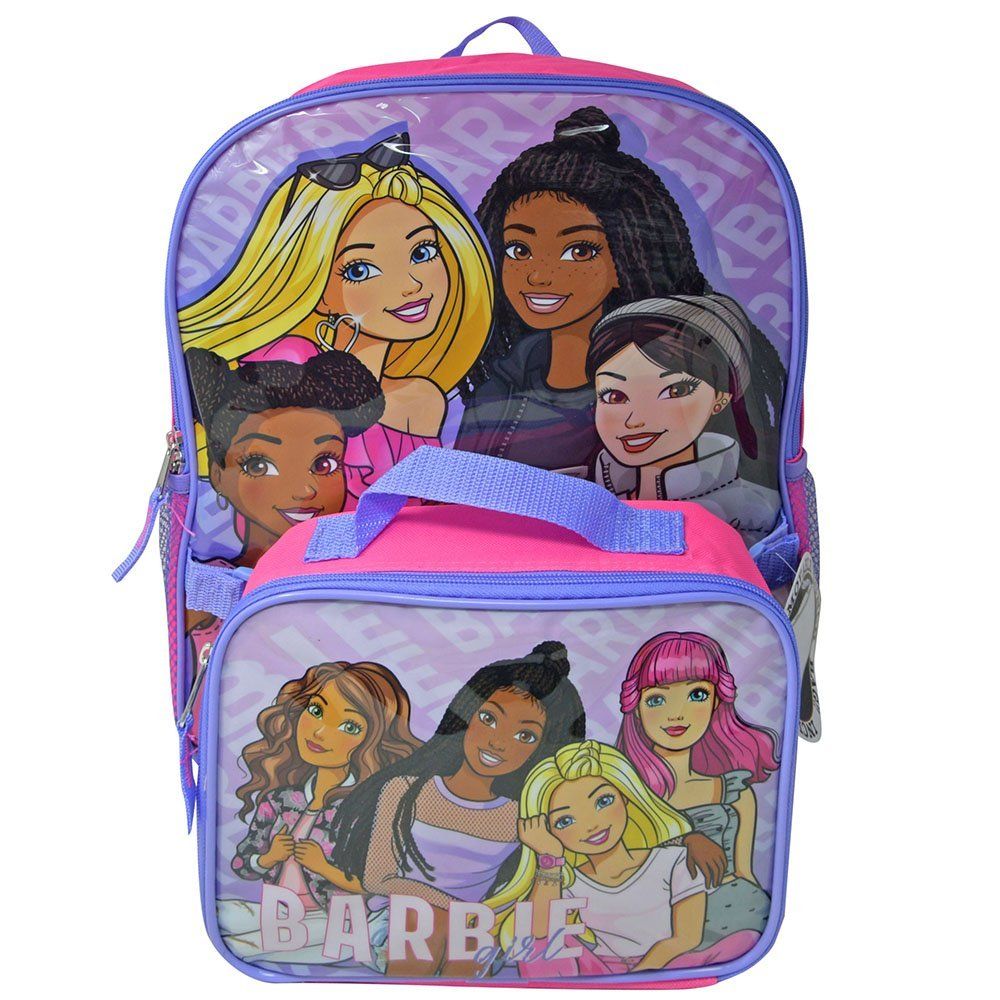 Barbie 16" Backpack with Lunch Bag