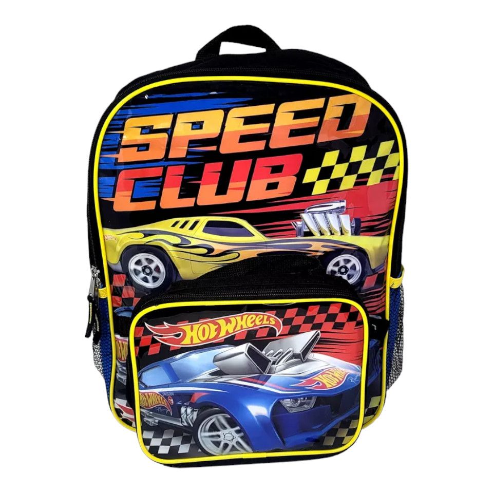 Hot Wheels  16" Backpack with Lunch Bag
