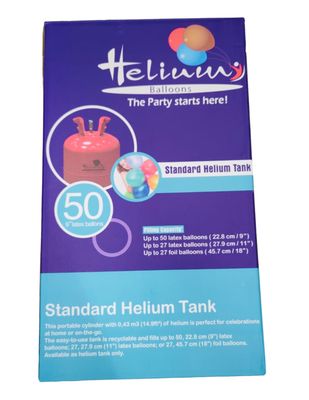 Helium Tank - Jumbo, 14.9cu ft, 12in(Disposable)