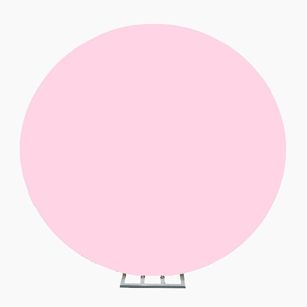 84" SPANDEX CIRCLE BACKDROP COVER, 1 PC/PACK, Color: baby-pink