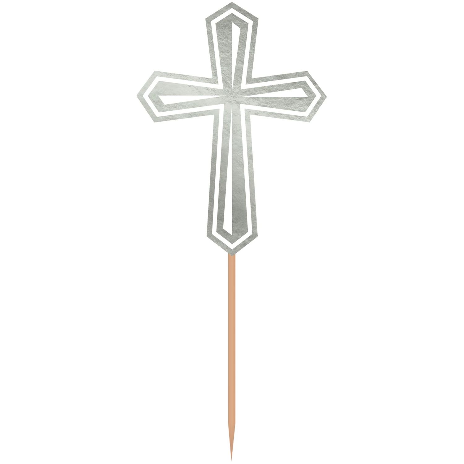 Communion Cross Party Picks - Silver 36ct