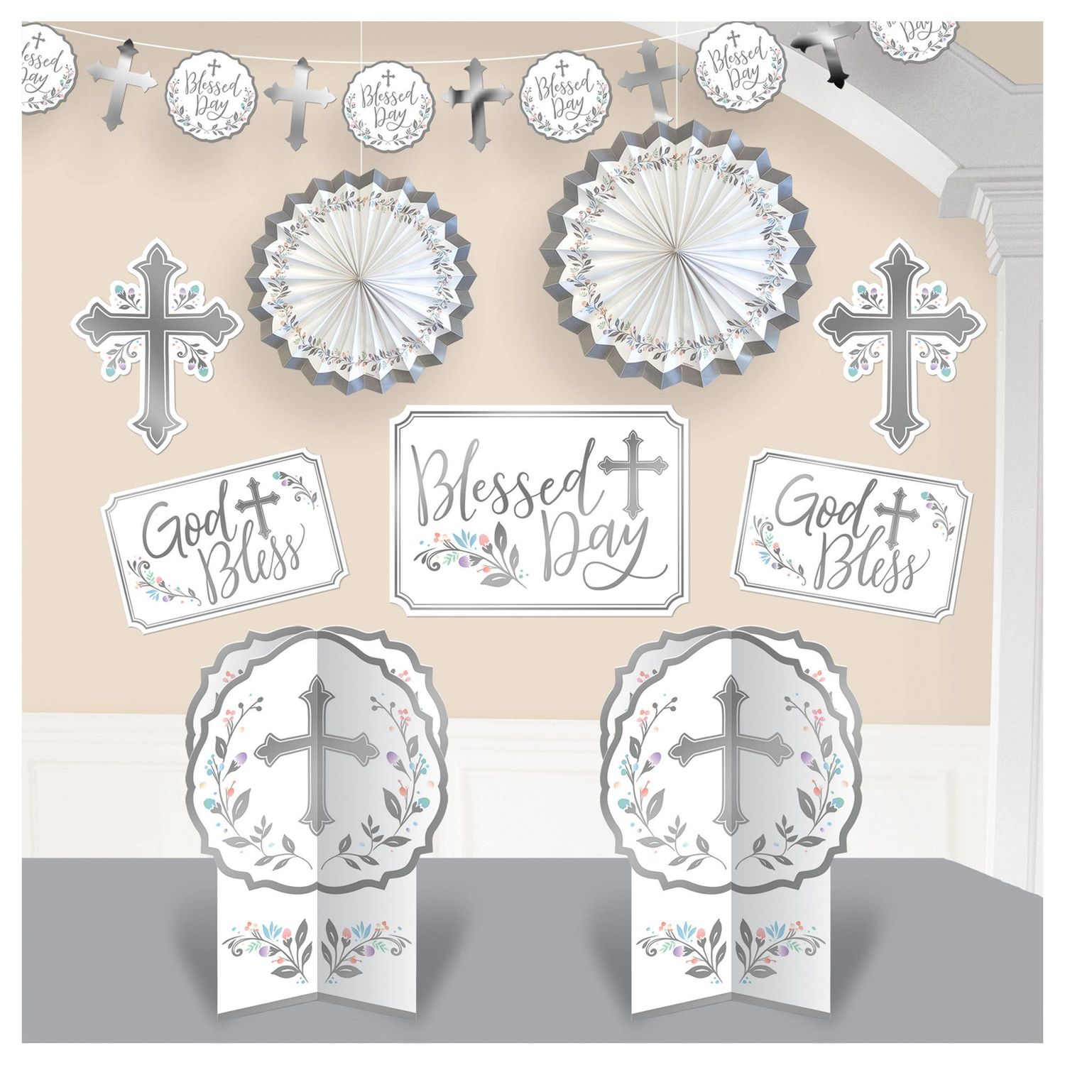 Silver Cross Holy Day Room Decorating Kit, 10pc