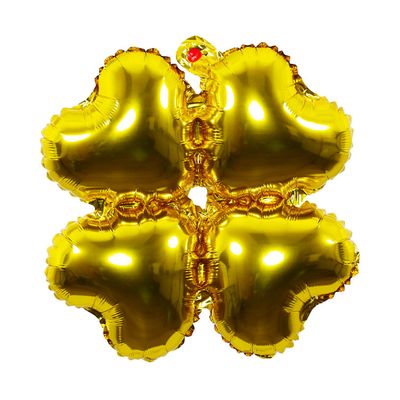 18" CLOVER SHAPE FOIL BALLOONS, 25 PCS/PACK