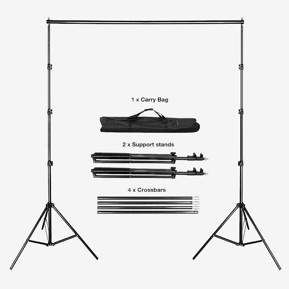 9'H x 10'W ADJUSTABLE HEAVY DUTY BACKDROP STAND, 1 SET/PACK,