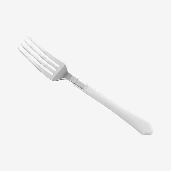 7" Heavy Weight Plastic Fork with Handle - 20/Pack, Color: White