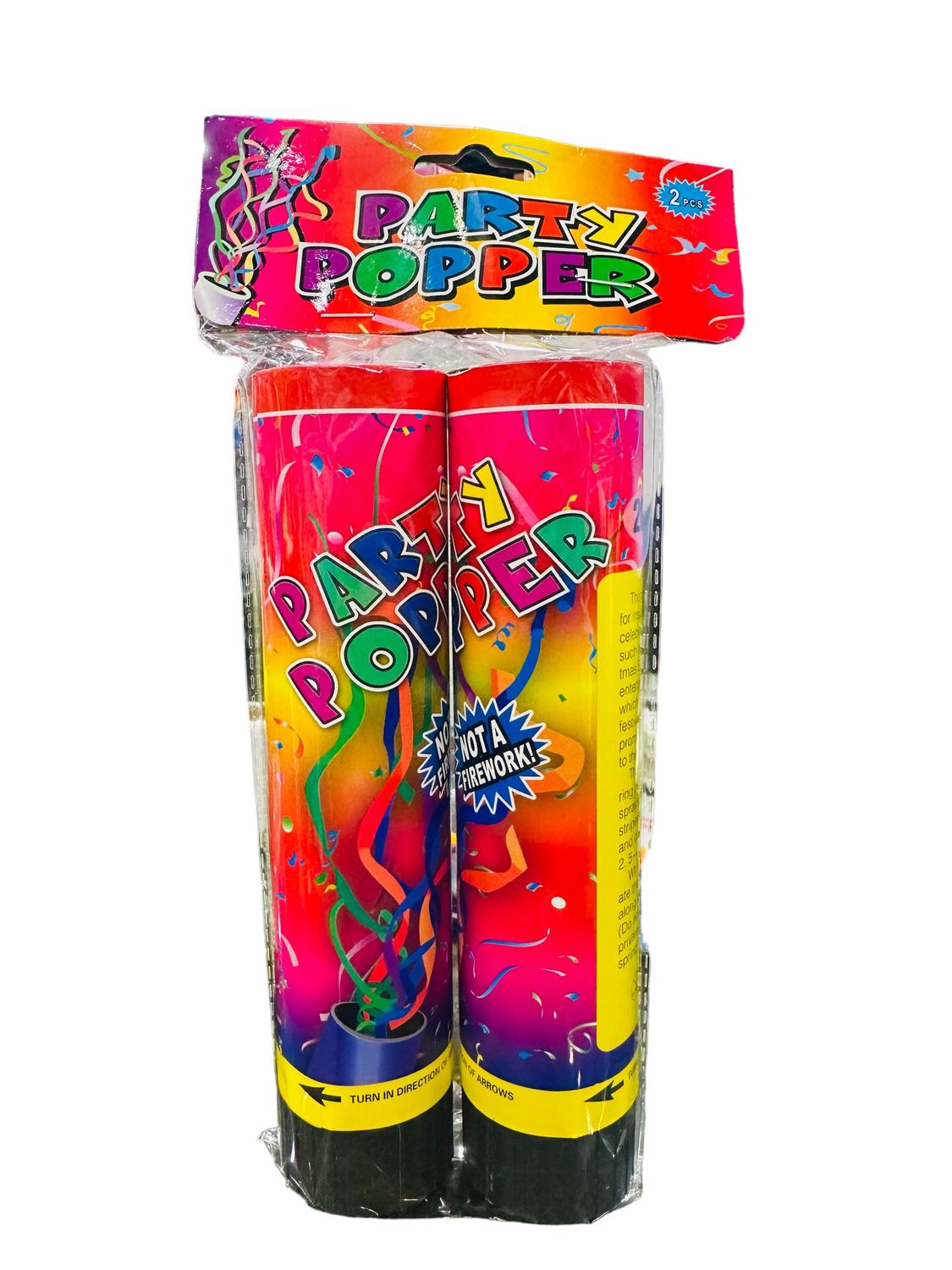 Party poppers 2pcs 10"
