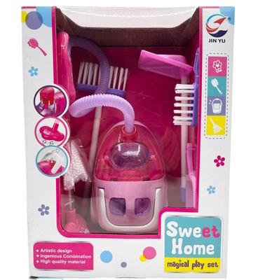 Vaccume machine with broom set w lights