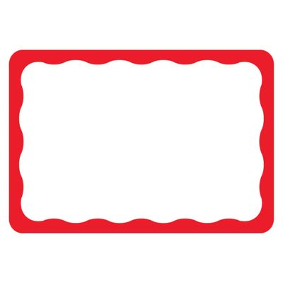 Red Border Name Tags 100ct