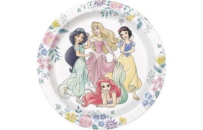 Disney Princesses 7" Round dessert  Plates 8ct