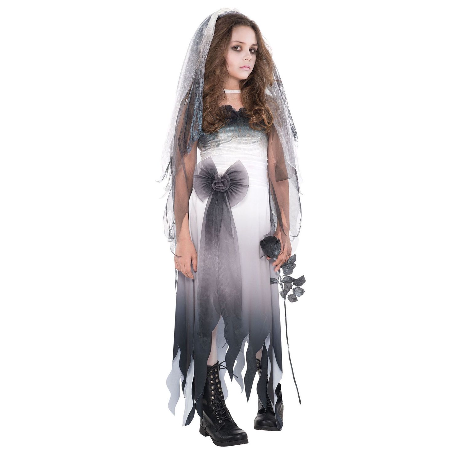 Girls Graveyard Bride Costume, SIZE CHECK: S