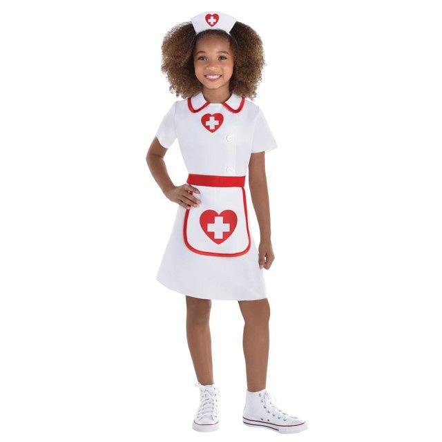 Sweetheart Nurse Costume – Dress with Headband, SIZE CHECK: S