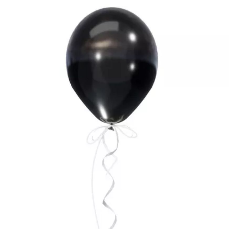 5" Latex Balloons - Black (25 Count)