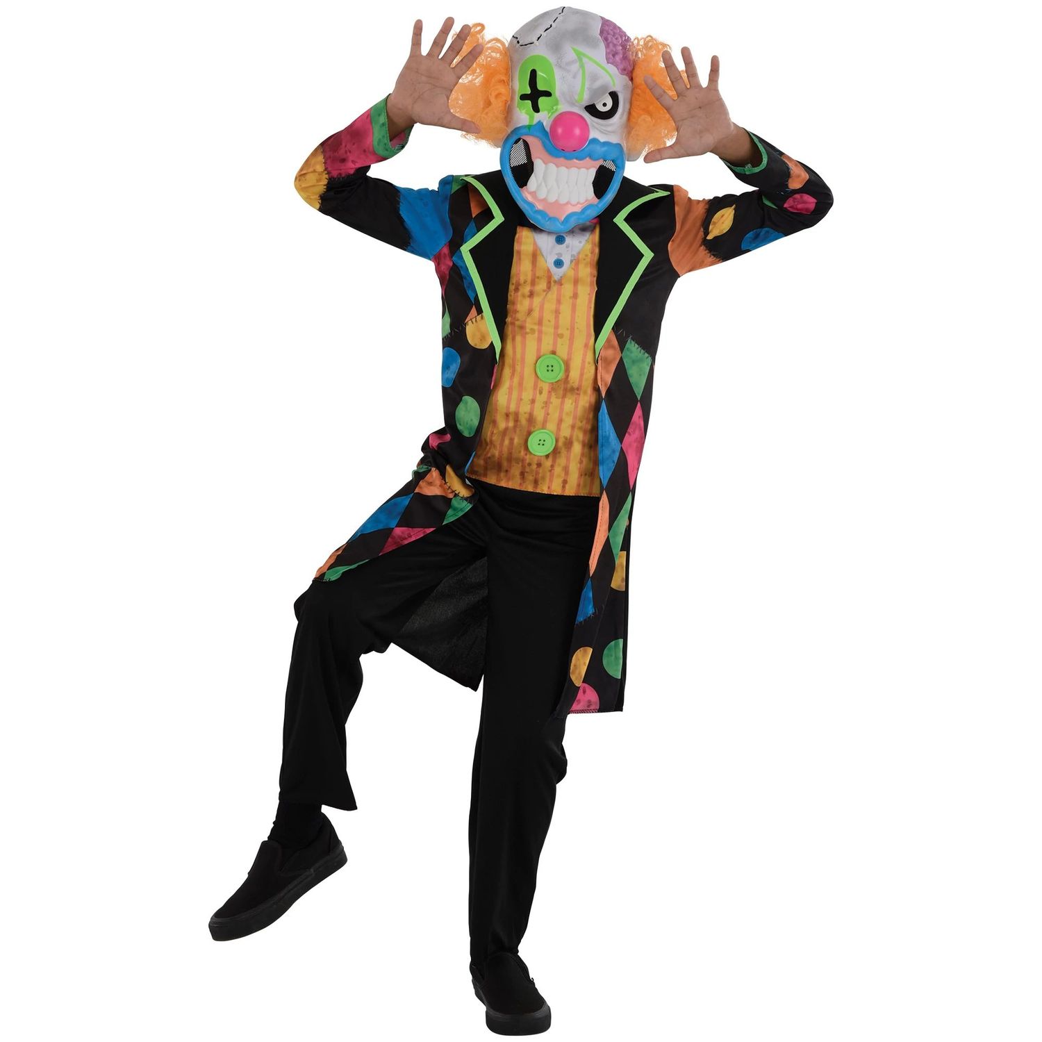 Kids' Bruiser the Clown Costume, SIZE CHECK: L