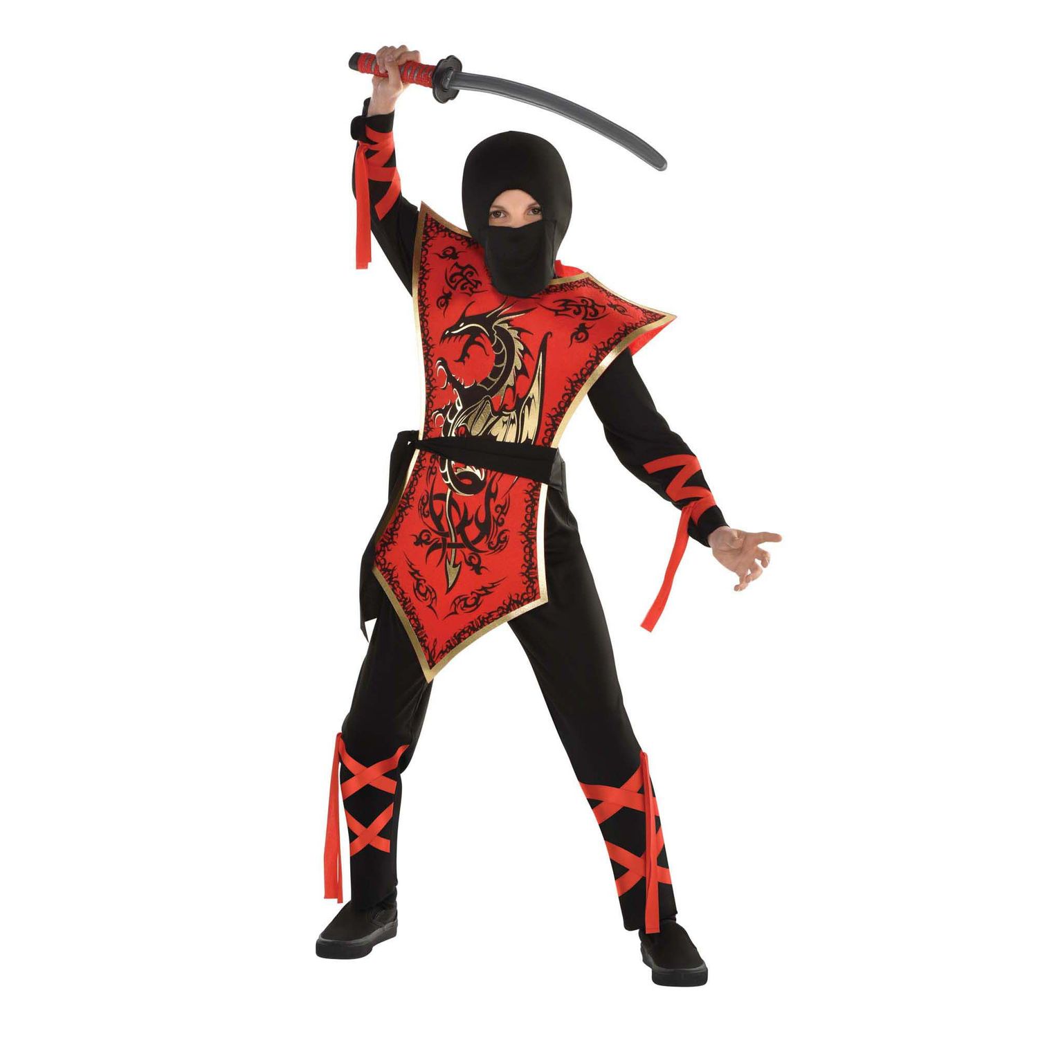 Boys Ninja Assassin Costume, SIZE CHECK: 3T-4T