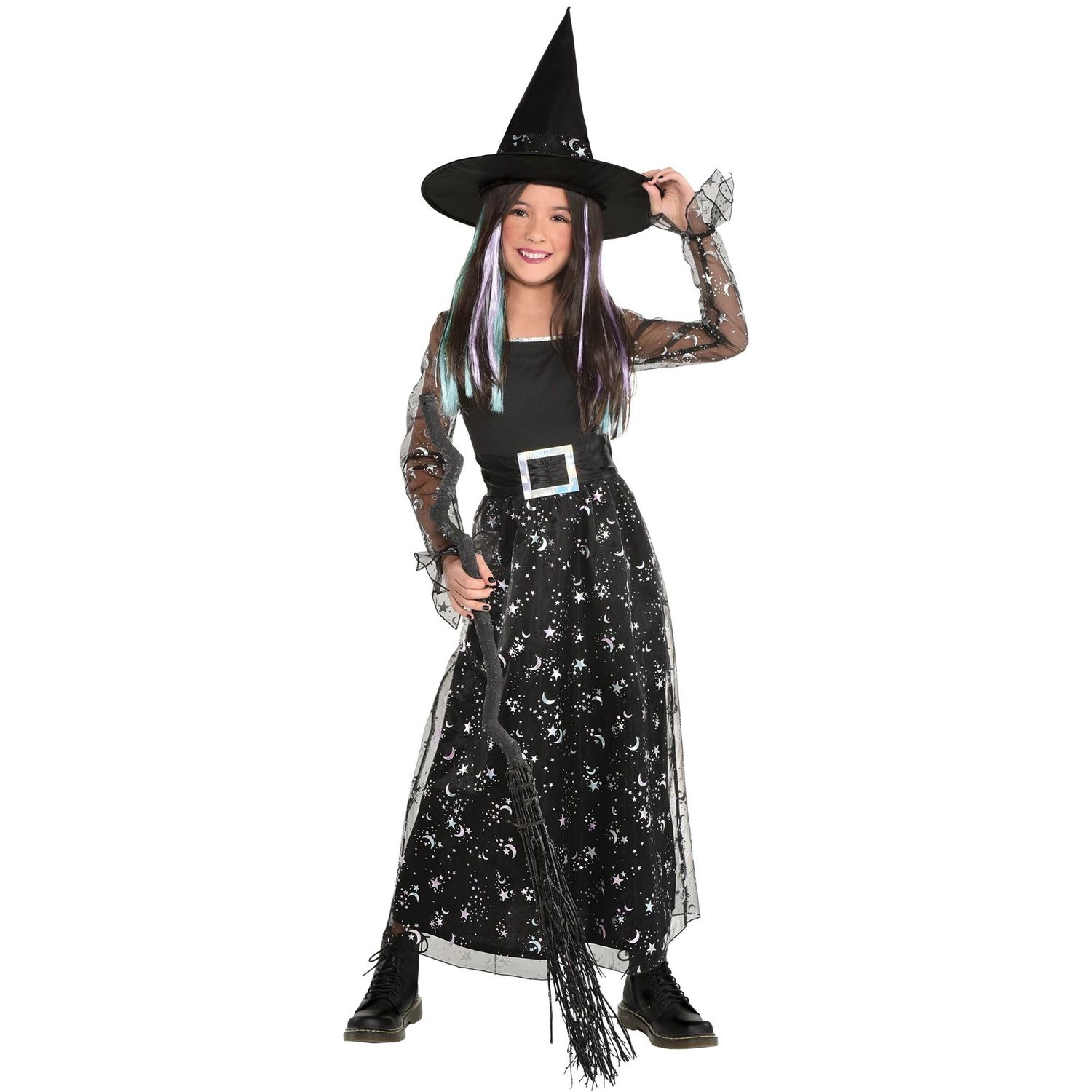 Kids' Cosmic Bewitching Beauty Witch Costume, SIZE CHECK: S